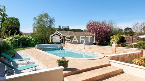 Maison 4 chambres plain pied, piscine, sans vis-à-vis