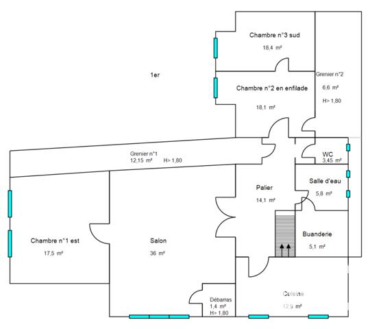 Location appartement 4 pièces 133 m² Andlau