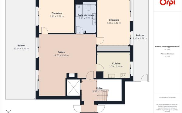 Appartement à louer    3 pièces • 80,02 m2 Strasbourg