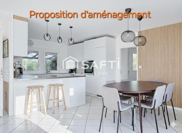 Maison 6 pièces 3 chambres, parcelle 840 m2