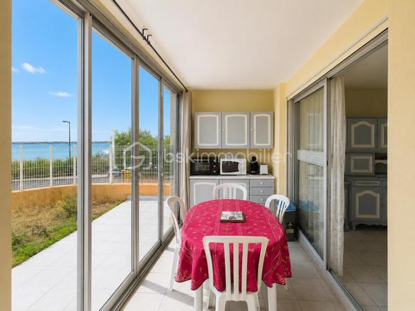Valenti Victor vous propose en exclusivité - Ce bel appartement T2 en rez-de-chaussée de 41m² environ (33 + 8 de véranda) situé au pied des plages et à proximité des thermes de Balaruc. Ce bien se compose comme suit : 

- Un séjour lumineux et climatisé, cuisine ouverte équipée et aménagée, une véranda dans le prolongement de la pièce de vie vous offre une pièce supplémentaire et un confort optimal grâce à son double vitrage en aluminium
- Une chambre avec placards
- Une salle d'eau et wc séparé
- Extérieur : Un double jardin de près de 40m² vous permettra de profiter des beaux jours et d'apprécier la vue exceptionnelle qu'il vous propose. On peut également la contempler depuis le séjour et la véranda
- Le plus : Un garage en sous-sol de 17m² ! Largeur 2,40mètres au minimum allant jusqu'à 2,53mètres. 
- Prestations : Double vitrage aluminium, climatisation réversible, volets roulants etc..

C'est un bien rare et recherché sur le secteur. Que ce soit pour un investissement locatif, une résidence secondaire ou tout autre exploitation, il coche toutes les cases : emplacement privilégié, vue, garage, extérieur et bien d'autres. 

Une visite s'impose !