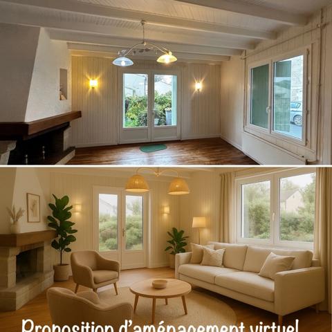 Maison de 148 m² à rénover, avec grand terrain et beau potentiel.