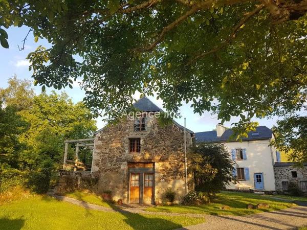 Demeures de prestige - Vallee d'ossau - Réf.:205343 AU COEUR DE LA VALLEE D'OSSAU - A VENDRE ENSEMBLE IMMOBILIER RENOVE SUR TERRES LIBRES DE 20 HECTARES AVEC VUE MAGNIFIQUE SUR LES PYRENEES - SITE UNIQUE DANS LE BEARN -