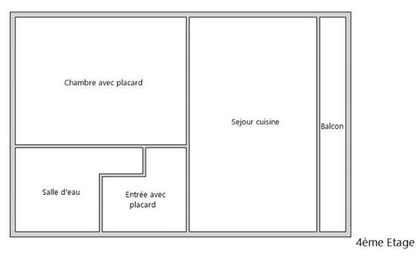 Appartement à vendre    2 pièces • 41,01 m2 Paris 20