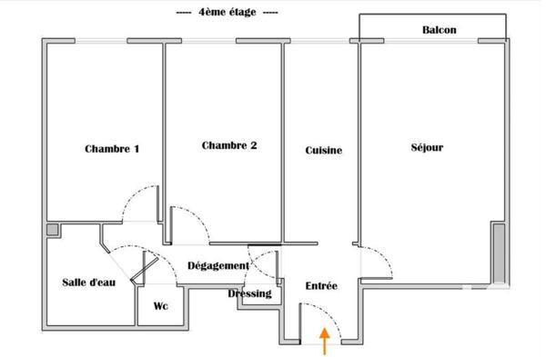 Appartement 3 pièces de 60 m² à Châtillon (92320)