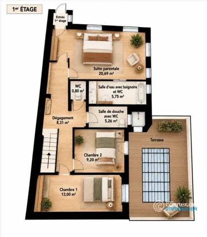 Maison familiale avec un F2 indépendant à deux pas de la porte de Versailles à Vaugirard