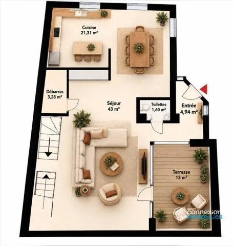 Maison familiale avec un F2 indépendant à deux pas de la porte de Versailles à Vaugirard