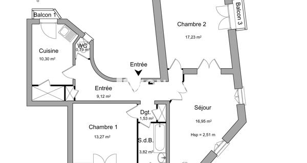 Location Appartement 3 pièces 73.01 m² - Valence 26000