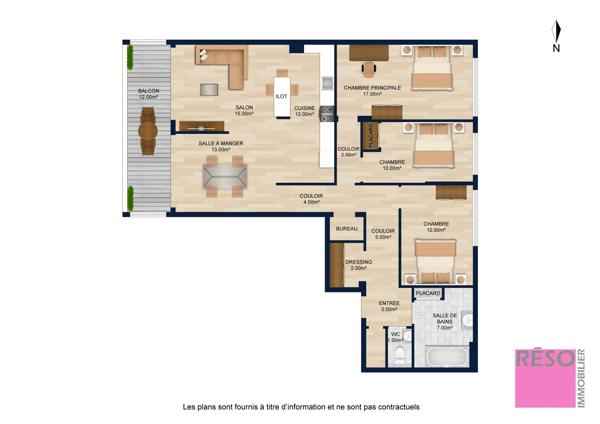Spacieux T4 avec balcon, garage et deux caves.