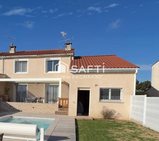 Maison familiale, 4 chambres, garage, piscine