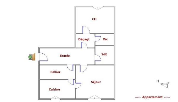 Appartement à vendre 2 pièces 49 m² Saint-Ouen-l'Aumône