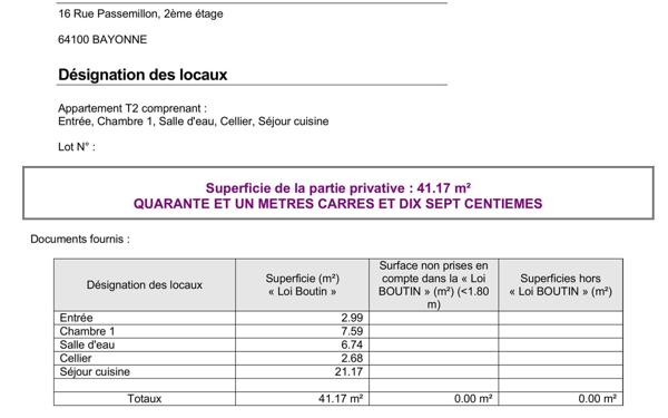 Appartement à louer    2 pièces •  Bayonne