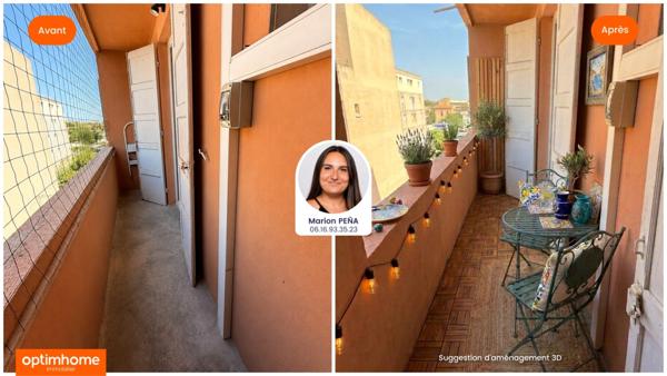 Appartement T3 55m2 rénové avec balcon – Proche port et commerces