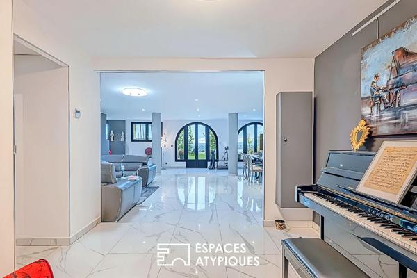 Fabron – Bien d’exception en rez-de-jardin avec vue panoramique mer