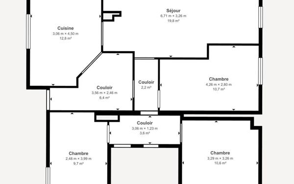 Appartement à vendre    4 pièces • 81,96 m2 Rodez