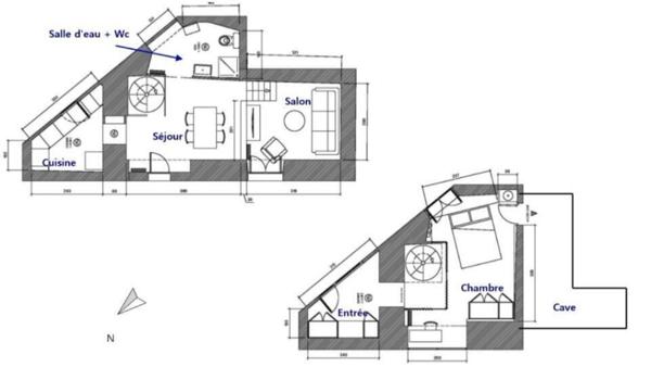 Bureau Local de 44m² en duplex + 11m²Reserve/Cave 11m² - Nantes centre 204 000 € H.A.I.*