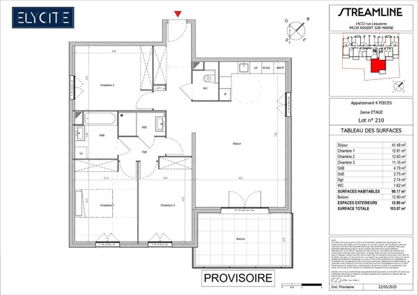 Appartement Nogent Sur Marne 4 pièce(s) 90.17 m²