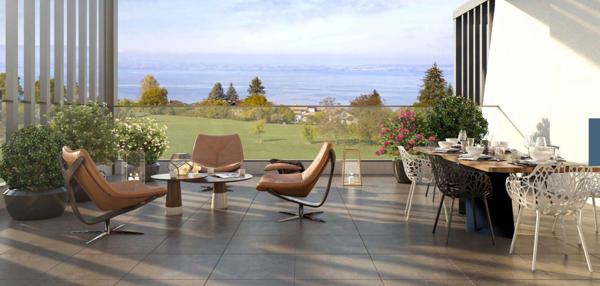 Appartement à vendre 4 pièces Attique Traversant avec Vue Imprenable sur le Lac Léman EVIAN LES BAINS (74)