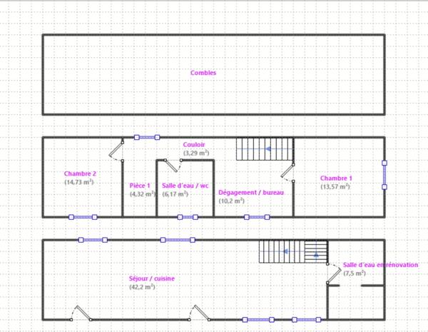 Ardèche, Vallée de l'Eyrieux, à St Sauveur de Montagut au coeur du village Maison à vendre de 105 m² avec terrain attenant 160m²