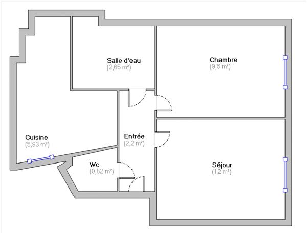 Appartement
         2 pièces
        - 33 m² Exclusivité 437 000 € *