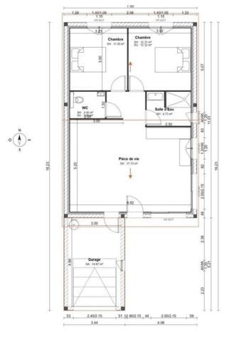 Maison Neuve T3 70 m² avec jardin et garage