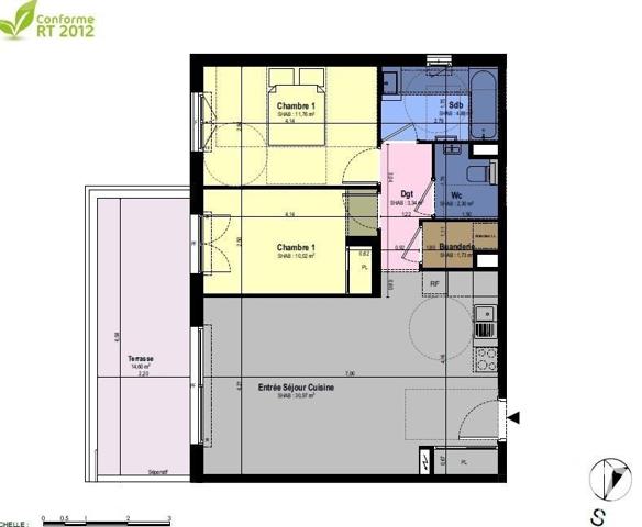 Appartement à vendre 3 pièces 65 m² Châteauneuf-Grasse