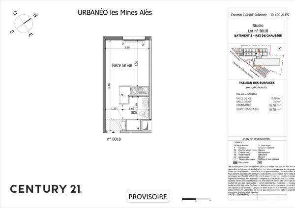 Appartement Studio à vendre  1 pièce - 18,66 m2 ALES - 30