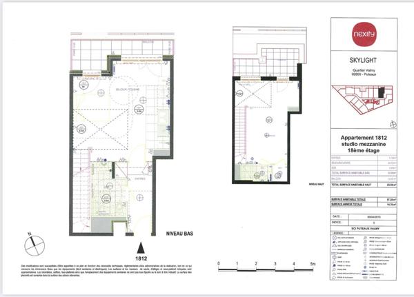 Appartement Loft à vendre  2 pièces - 57,28 m2 PUTEAUX - 92