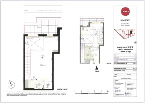 Appartement Loft à vendre  2 pièces - 57,28 m2 PUTEAUX - 92