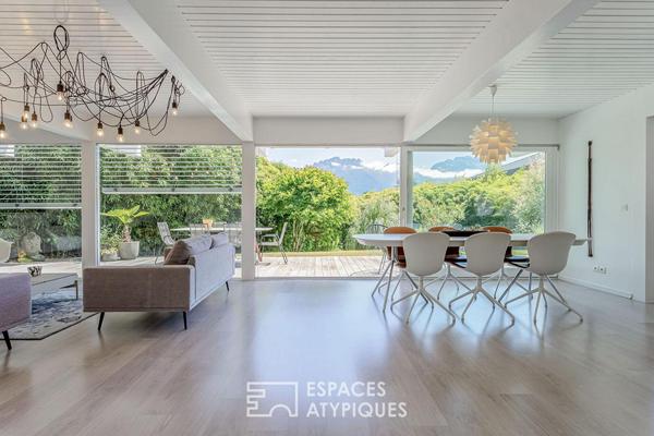 Maison ossature bois avec piscine et vue