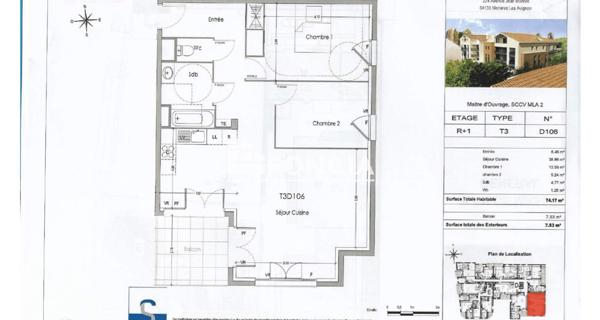 Location Appartement 3 pièces 74.17 m² - Morières-lès-avignon 84310