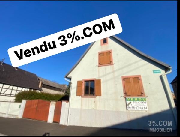 3%COM. Maison à rénover avec dépendances et jardin sur 7,32 ares Minversheim (67270)