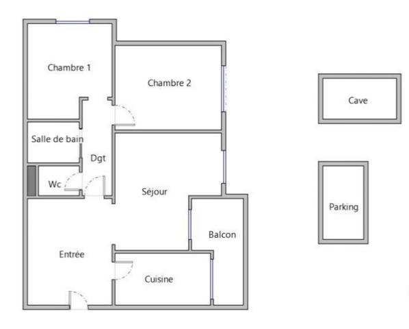 Appartement à vendre 3 pièces 64 m² Chelles