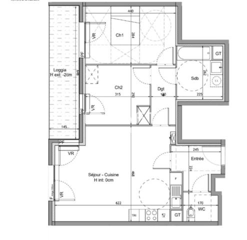 Appartement de 63 m² avec balcon et parking