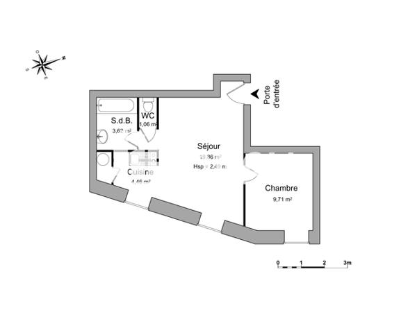 Location Appartement 2 pièces 38.71 m² - 75 ROUTE DE GENCAY Poitiers 86000