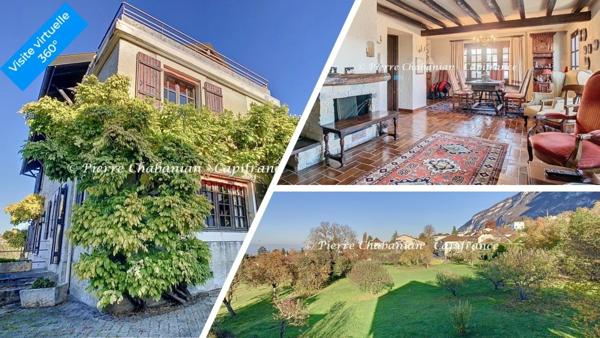 Maison à vendre - 7 pièces - 185 m² habitables - 326 m² au sol - 1359 m² de terrain - vue panoramique - COLLONGES SOUS SALEVE (74)