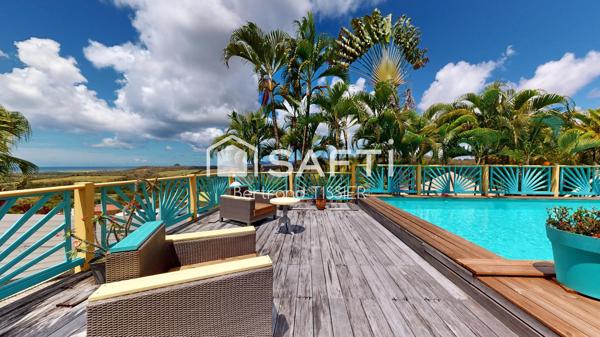 Villa vue mer, trois chambres + piscine, Filao