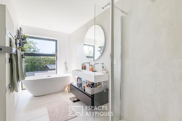 Longère contemporaine avec piscine