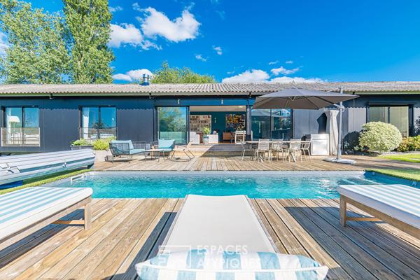Longère contemporaine avec piscine