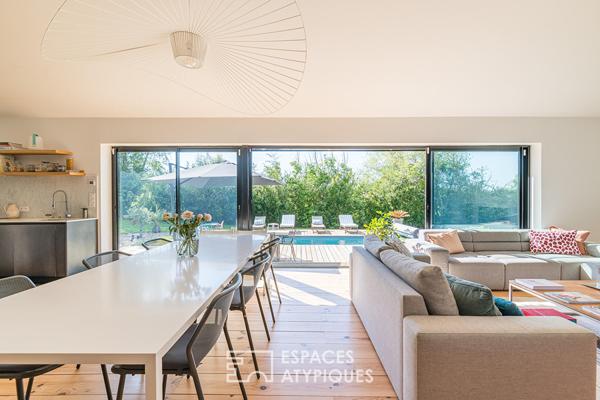 Longère contemporaine avec piscine
