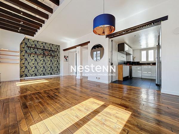 ISSY LES MOULINEAUX - QUARTIER LA FERME - Vente d'un appartement 3 pièces en duplex traversant en dernier étage