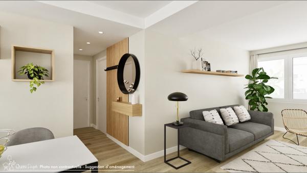 3 pièces de 62m2 - étage élevé en bord de Marne