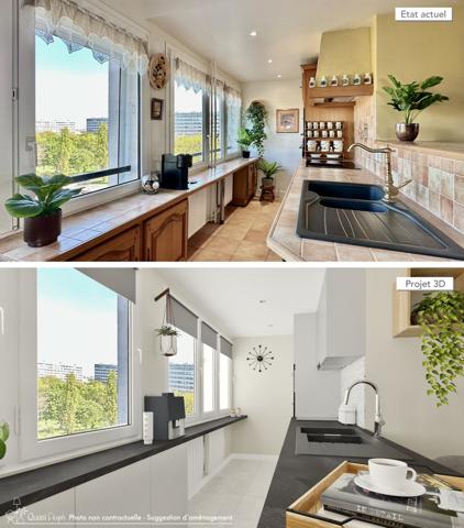 3 pièces de 62m2 - étage élevé en bord de Marne