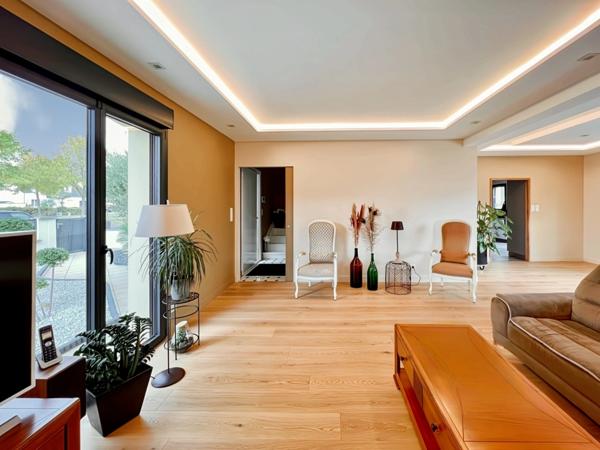 Proximité Angers centre : Magnifique maison contemporaine d'architecte de haut standing avec vie de plain-pied, jardin, chalet, garage