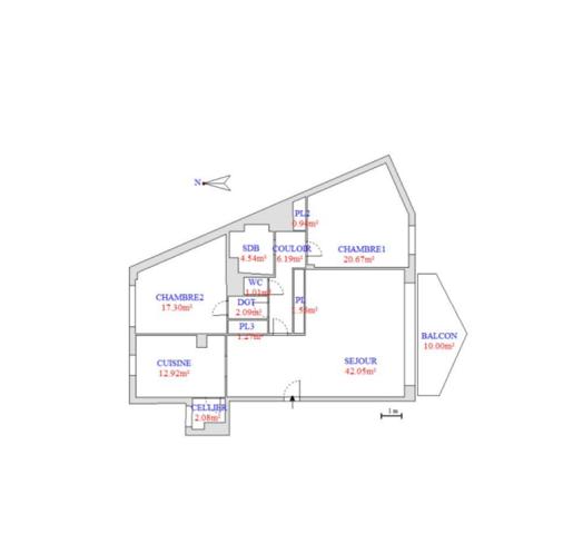 Appartement 3 pièces - 113 m² Exclusivité efficity