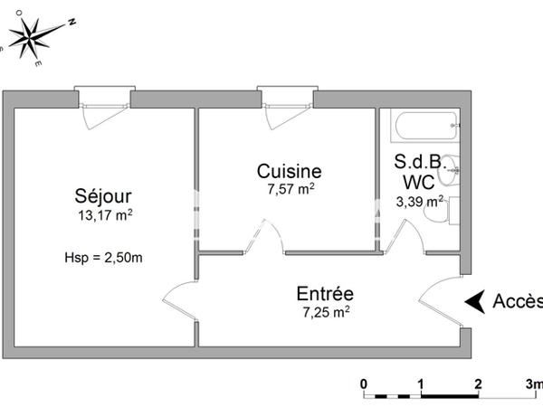 Location Studio 31 m² - 6 RUE FRIESE Strasbourg 67000