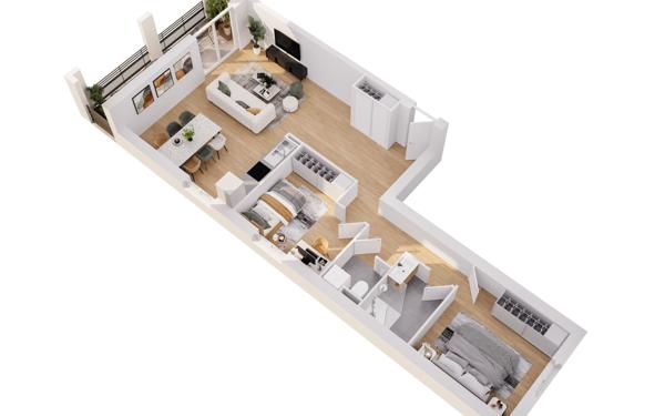 Appartement à vendre    3 pièces •  Chavanoz