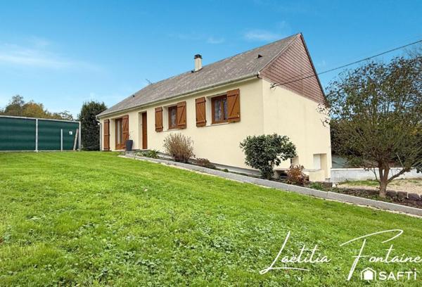 Plain-pied, 3 chambres, jardin, sous-sol complet