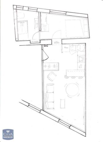 Appartement à louer 1 pièce 39.54m²