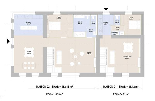 Grande longère à rénover avec terrain aux portes de Rennes